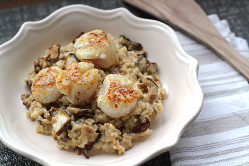 Risotto aux cèpes et noix de saint jacques Délizioso